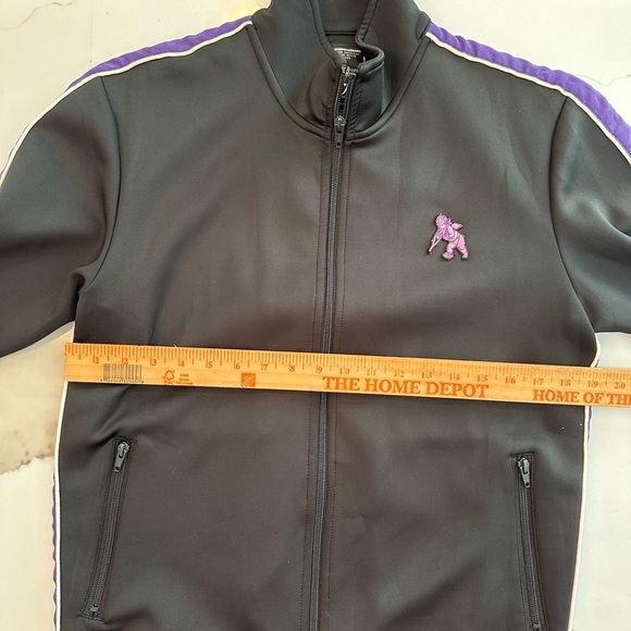 Men's Prps Striped Track Jacket 1  Size S Black-Purple Full Zip - Picture 8 of 11